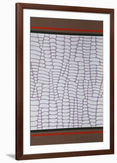 Untitled - Purple and Brown Web-Paul Maxwell-Framed Limited Edition