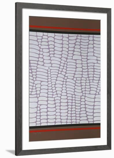 Untitled - Purple and Brown Web-Paul Maxwell-Framed Limited Edition