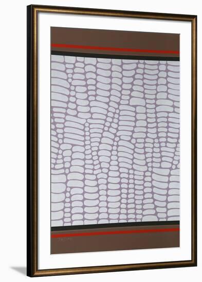 Untitled - Purple and Brown Web-Paul Maxwell-Framed Limited Edition