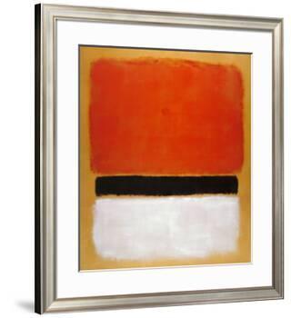 Untitled (Red, Black, White on Yellow), 1955-Mark Rothko-Framed Art Print