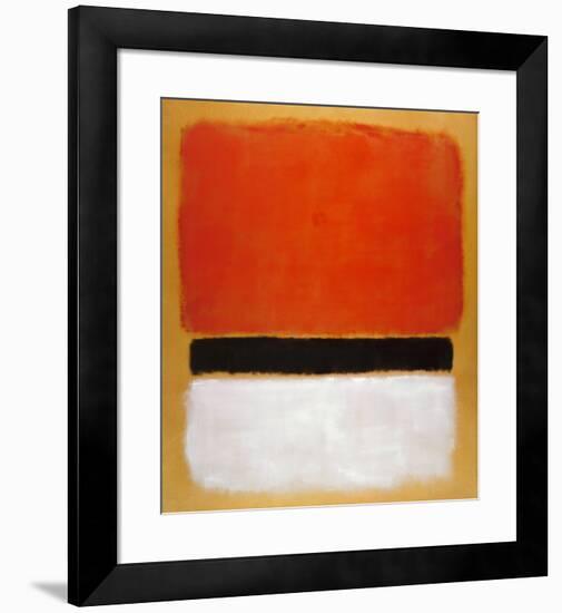 Untitled (Red, Black, White on Yellow), 1955-Mark Rothko-Framed Art Print