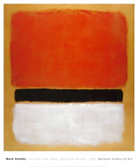 Untitled (Red, Black, White on Yellow), 1955-Mark Rothko-Framed Art Print