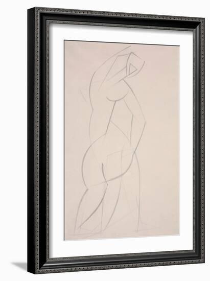 Untitled (Study for Red Stone Dancer), 1912 (Pencil on Paper)-Henri Gaudier-brzeska-Framed Giclee Print