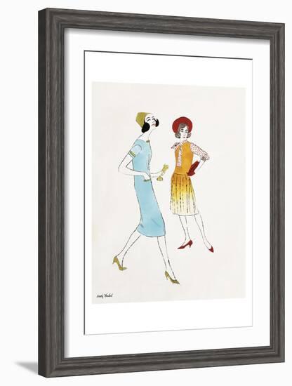 Untitled (Two Female Fashion Figures), c. 1960-Andy Warhol-Framed Art Print