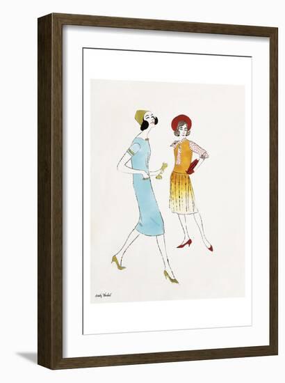 Untitled (Two Female Fashion Figures), c. 1960-Andy Warhol-Framed Art Print