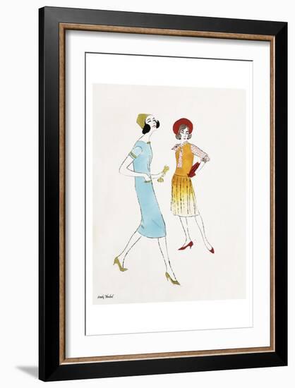 Untitled (Two Female Fashion Figures), c. 1960-Andy Warhol-Framed Art Print