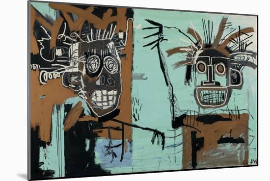 Untitled (Two Heads on Gold) 1982-Jean-Michel Basquiat-Mounted Giclee Print