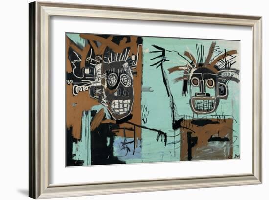 Untitled (Two Heads on Gold) 1982-Jean-Michel Basquiat-Framed Giclee Print