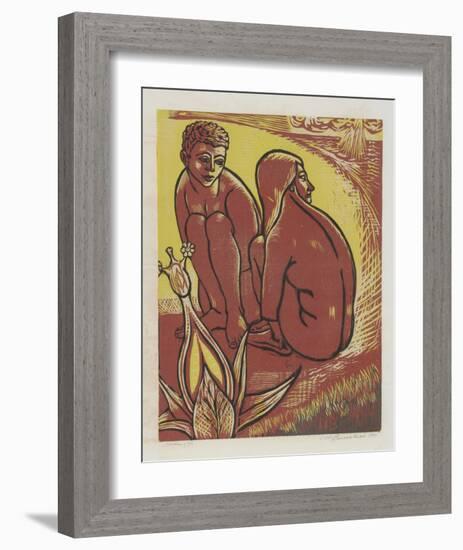 Untitled - Two Nudes by the Beach-Martin Barooshian-Framed Limited Edition