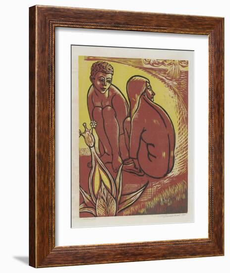 Untitled - Two Nudes by the Beach-Martin Barooshian-Framed Limited Edition