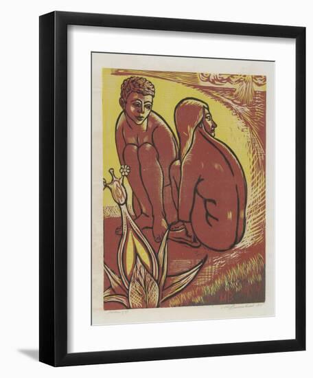 Untitled - Two Nudes by the Beach-Martin Barooshian-Framed Limited Edition