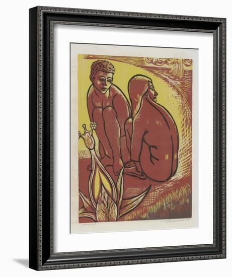 Untitled - Two Nudes by the Beach-Martin Barooshian-Framed Limited Edition