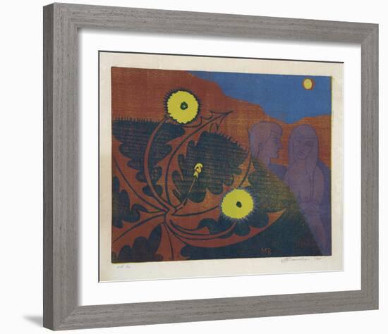 Untitled - Two Nudes in a Garden-Martin Barooshian-Framed Limited Edition