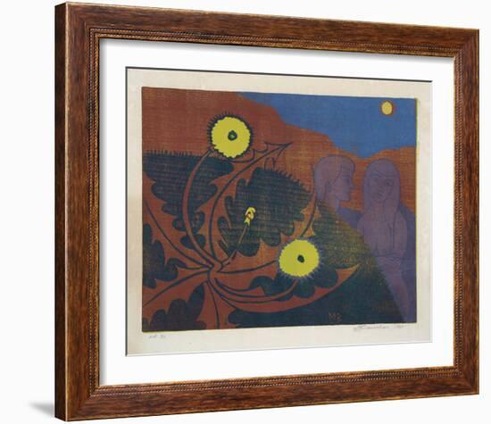 Untitled - Two Nudes in a Garden-Martin Barooshian-Framed Limited Edition