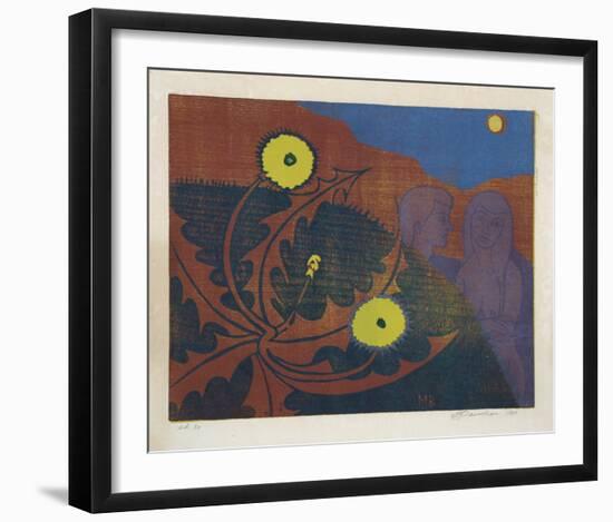 Untitled - Two Nudes in a Garden-Martin Barooshian-Framed Limited Edition