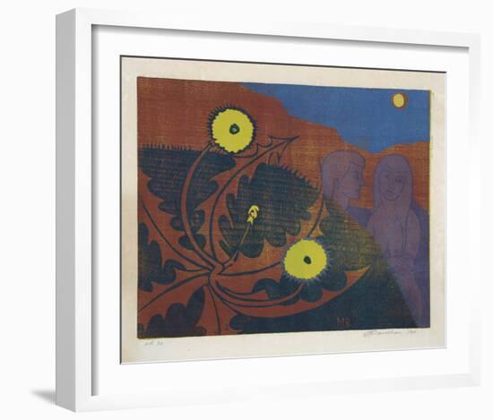 Untitled - Two Nudes in a Garden-Martin Barooshian-Framed Limited Edition