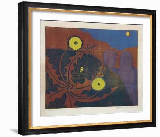 Untitled - Two Nudes in a Garden-Martin Barooshian-Framed Limited Edition