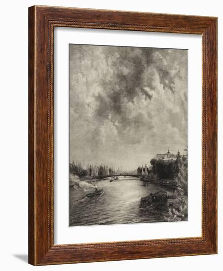 Untitled (View of the Seine), 1901 (Etching)-Felix Bracquemond-Framed Giclee Print