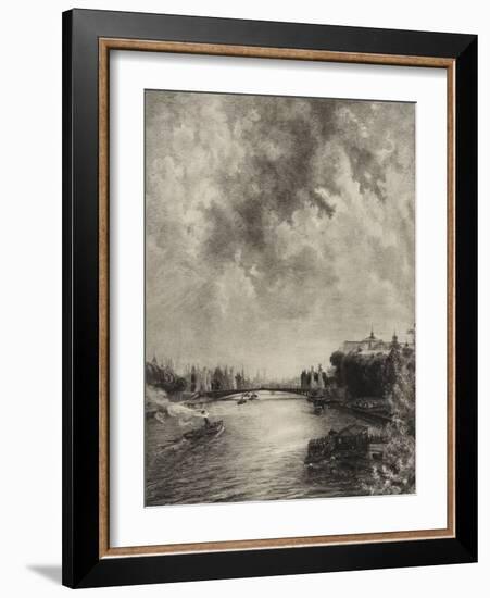 Untitled (View of the Seine), 1901 (Etching)-Felix Bracquemond-Framed Giclee Print