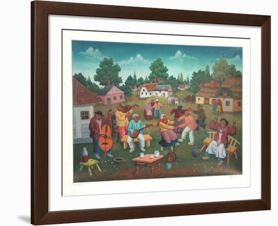 Untitled (Village Dance)-Ivan Generalic-Framed Collectable Print