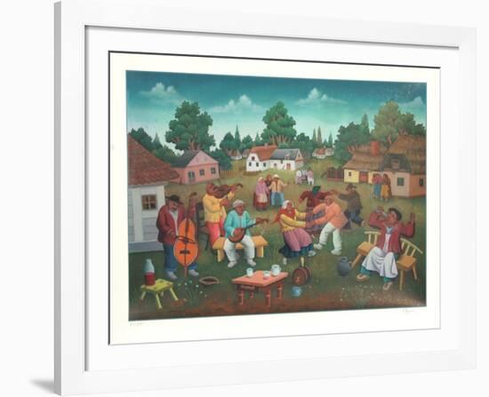 Untitled (Village Dance)-Ivan Generalic-Framed Collectable Print