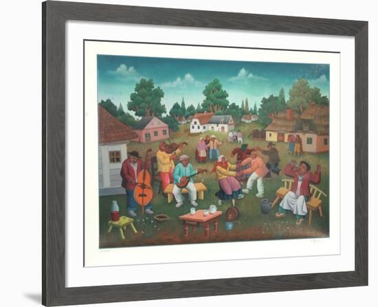 Untitled (Village Dance)-Ivan Generalic-Framed Collectable Print