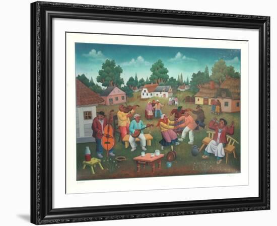 Untitled (Village Dance)-Ivan Generalic-Framed Collectable Print