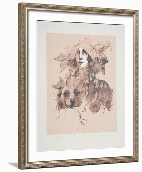 Untitled - Woman and Dog-Ramon Santiago-Framed Collectable Print