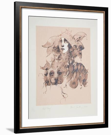 Untitled - Woman and Dog-Ramon Santiago-Framed Collectable Print