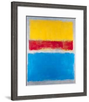 Untitled (Yellow, Red and Blue)-Mark Rothko-Framed Art Print