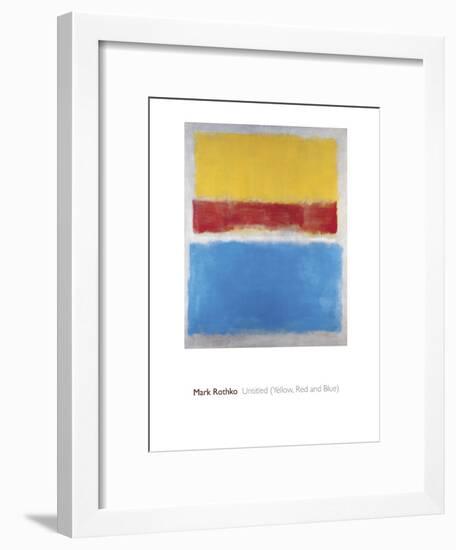 Untitled (Yellow, Red and Blue)-Mark Rothko-Framed Giclee Print