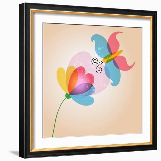 Untitled-Cienpies Design-Framed Art Print