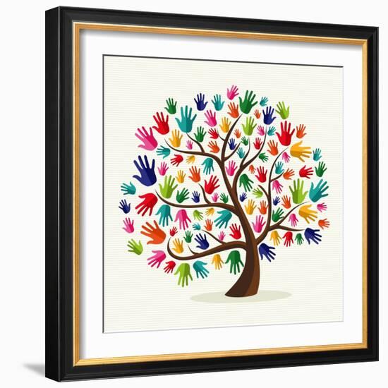 Untitled-Cienpies Design-Framed Art Print