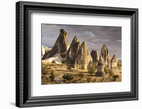 Unusual Rock Formations in the Rose Valley, Cappadocia, Anatolia, Turkey, Asia Minor, Eurasia-David Clapp-Framed Photographic Print