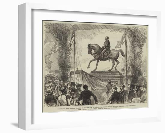 Unveiling the Bombay Statue of the Prince of Wales Presented by Sir Albert Sassoon-William 'Crimea' Simpson-Framed Giclee Print