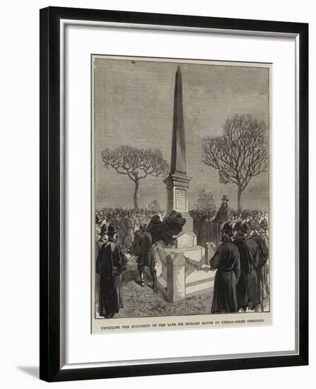 Unveiling the Monument of the Late Sir Richard Mayne at Kensal-Green Cemetery-null-Framed Giclee Print