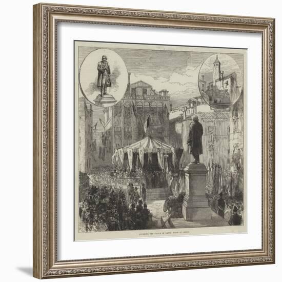 Unveiling the Statue of Daniel Manin at Venice-Charles Robinson-Framed Giclee Print