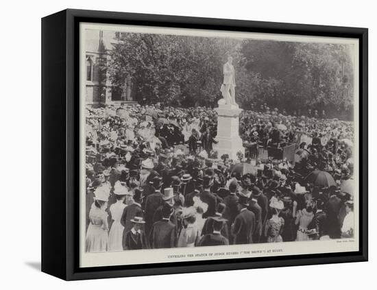 Unveiling the Statue of Judge Hughes (Tom Brown) at Rugby-null-Framed Premier Image Canvas