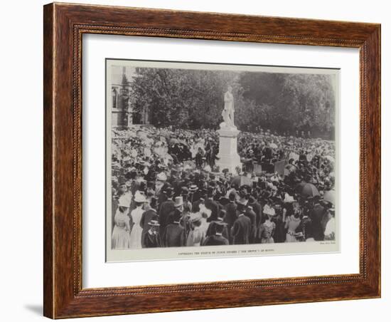 Unveiling the Statue of Judge Hughes (Tom Brown) at Rugby-null-Framed Giclee Print