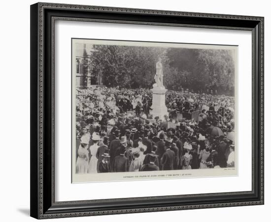 Unveiling the Statue of Judge Hughes (Tom Brown) at Rugby-null-Framed Giclee Print