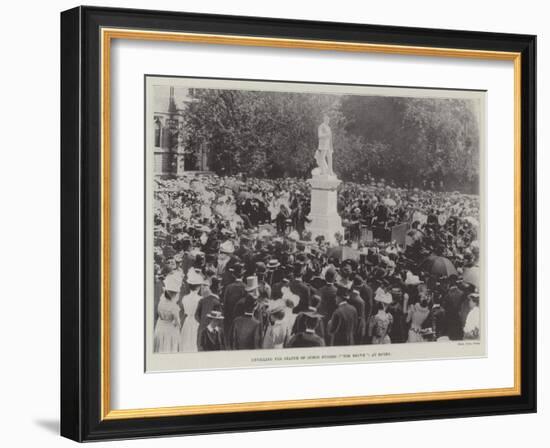 Unveiling the Statue of Judge Hughes (Tom Brown) at Rugby-null-Framed Giclee Print