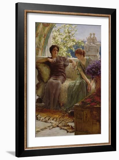 Unwelcome Confidence, 1895-Sir Lawrence Alma-Tadema-Framed Giclee Print