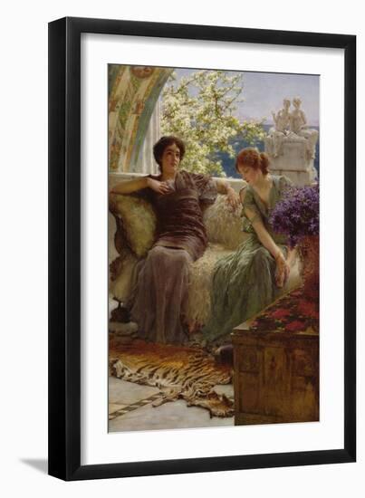 Unwelcome Confidence, 1895-Sir Lawrence Alma-Tadema-Framed Giclee Print