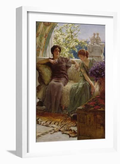 Unwelcome Confidence, 1895-Sir Lawrence Alma-Tadema-Framed Giclee Print