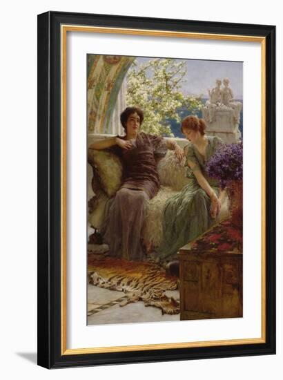 Unwelcome Confidence, 1895-Sir Lawrence Alma-Tadema-Framed Giclee Print