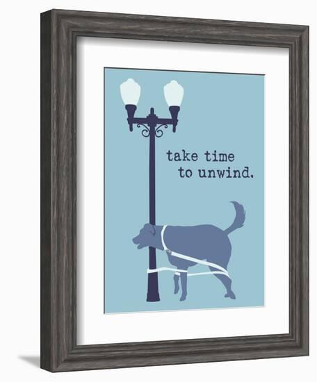 Unwind - Blue Version-Dog is Good-Framed Art Print