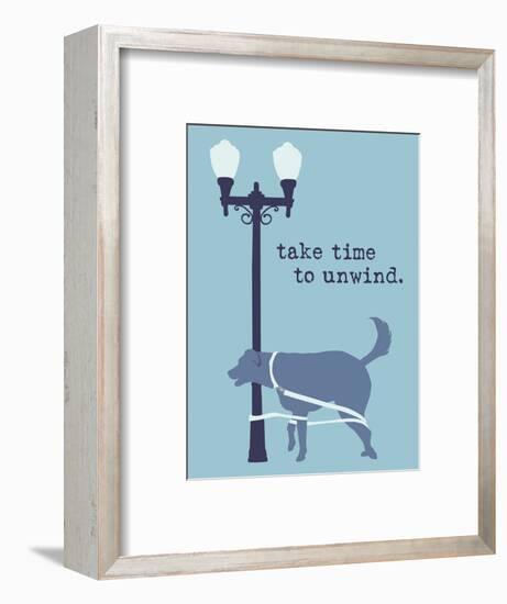 Unwind - Blue Version-Dog is Good-Framed Art Print