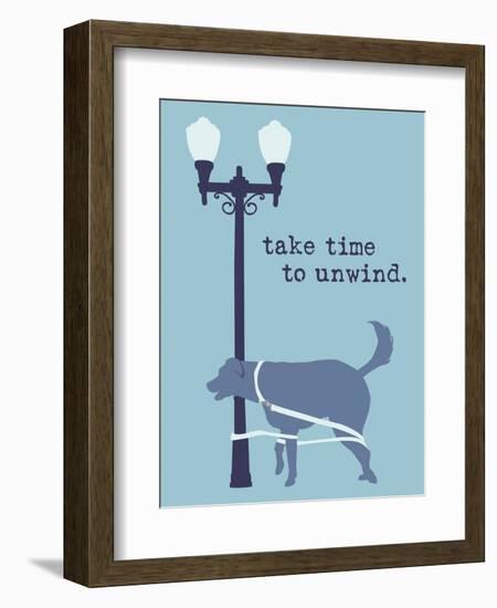 Unwind - Blue Version-Dog is Good-Framed Art Print