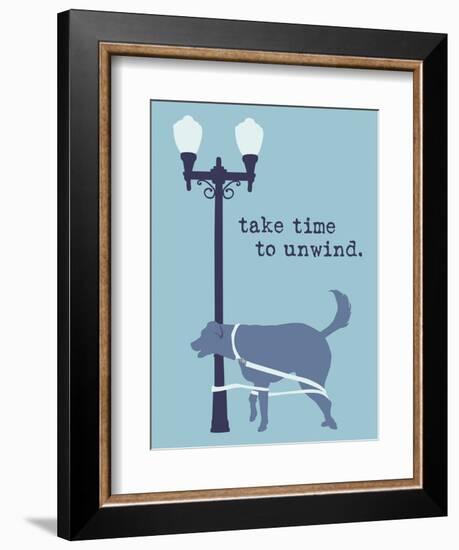 Unwind - Blue Version-Dog is Good-Framed Art Print