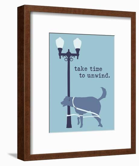 Unwind - Blue Version-Dog is Good-Framed Art Print